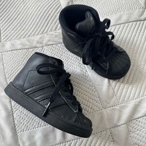 Adidas Kids (Toddler) Pro Model I in 'Triple Black' High-Top Sneakers Size 6K